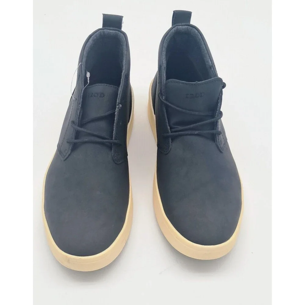 Izod Palmer Boots Men's 8 Black Chukka Memory Foam Shoes